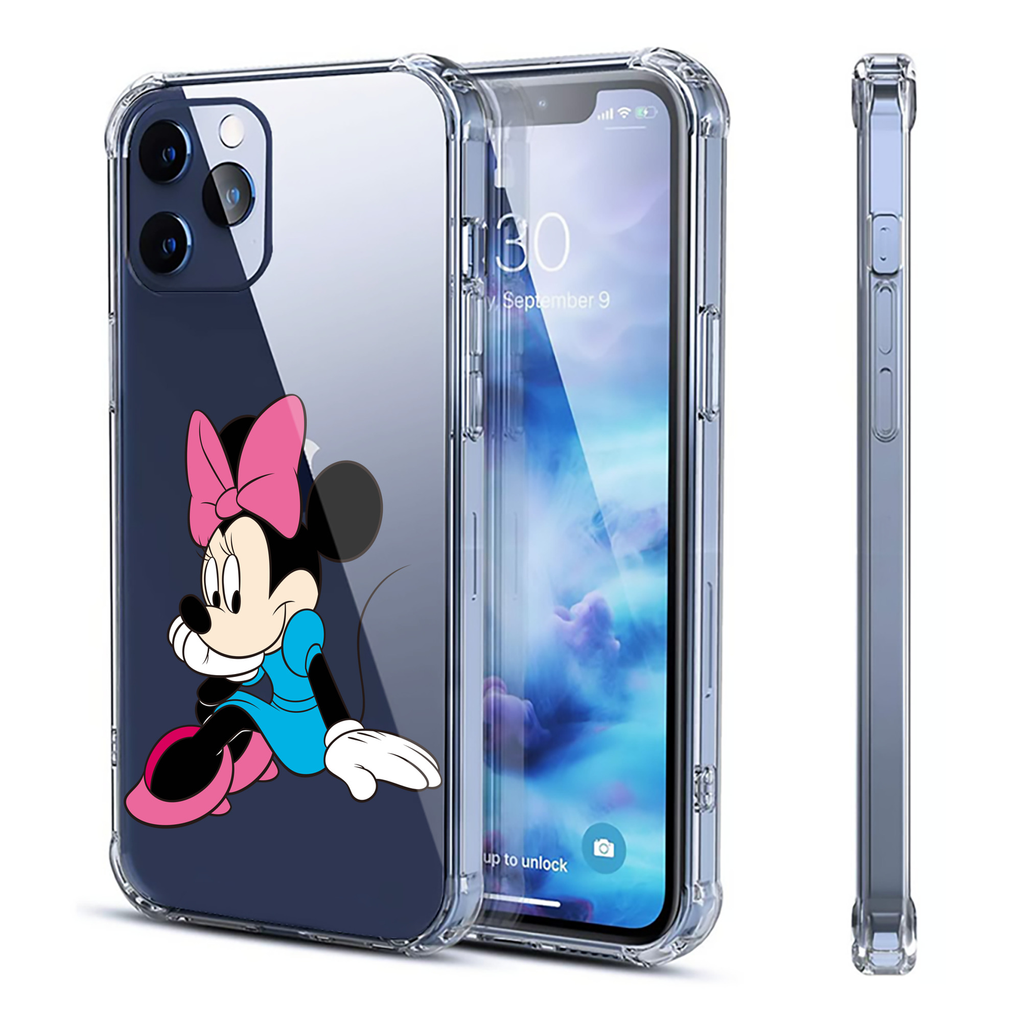 （画像用） ミッキーマウス Mickey Mouse 【iPhone 12シリーズ対応】透明スマホケース（クリアソフトケース）
